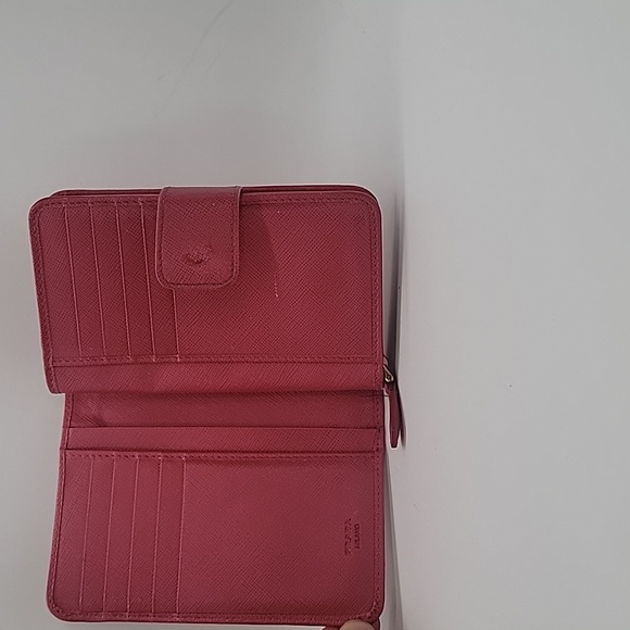 PRADA Saffiano Leather Red Wallet - Picture 4 of 6